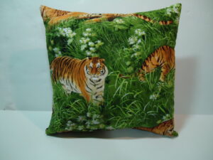 tiger Quilted Pillow Cover