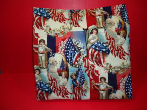 patriotic Quilted Pillow Cover