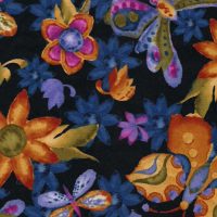 flower and butterfly fabric