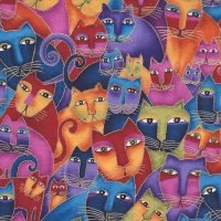 crazy cat fabric