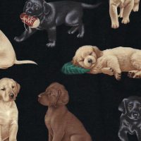 lab dog fabric