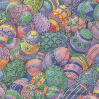 multi color easter egg fabric