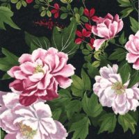 red and pink flower fabric