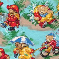 bear in rain fabric