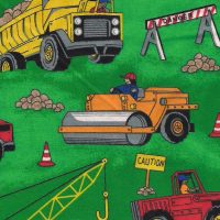 construction kids fabric