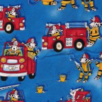 firetruck with dalmatian kids fabric