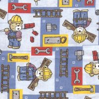 bear construction worker fabric