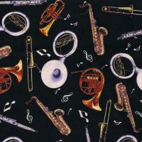 musical horns fabric
