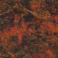 orange oriental fabric