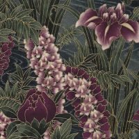 purple flower fabric