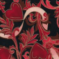 vday red heart fabric