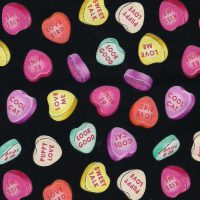 vday Conversation heart fabric