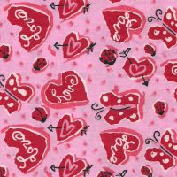valentine's day heart fabric