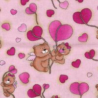 valentine's day bear fabric