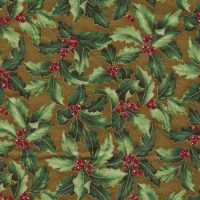 holly christmas fabric